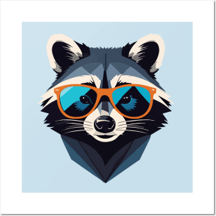 Cool Raccoon with sunglasses Posters and Art